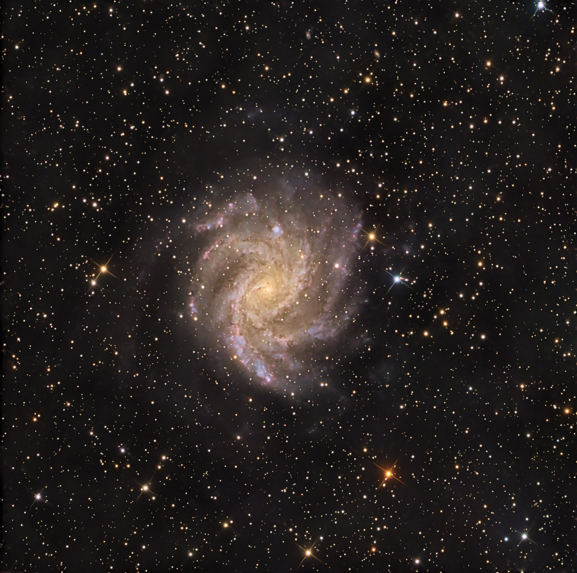 The Fireworks Galaxy, NGC 6946 is a barred spiral galaxy in the northern sky in the constellation of Cepheus.